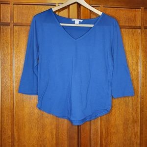 Victoria's Secret Blue Vneck T Shirt - M